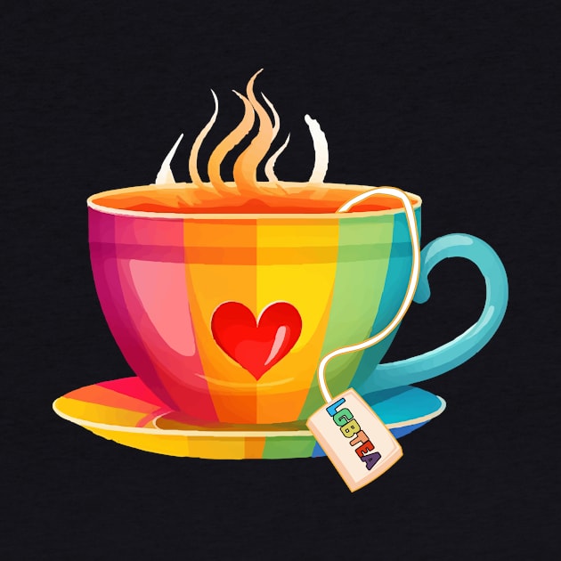 Proud LGBTQ gay pride tea drinker Rainbow Colored Tea Cup LGBTea by star trek fanart and more